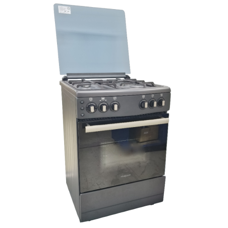 Cuisinière Noir Mat 60x60 cm Gaz/Gaz – FULL OPTIONS – HGC4B04DZ60