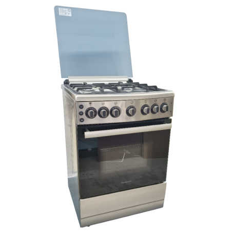 Cuisinière Inox Gaz/Électrique 60x60 cm - HGEC4S07DZ60