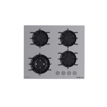 Plaque de cuisson gaz encastrable 60 cm – Série IXELIUM Inox – 4 feux Sabaf + Wok