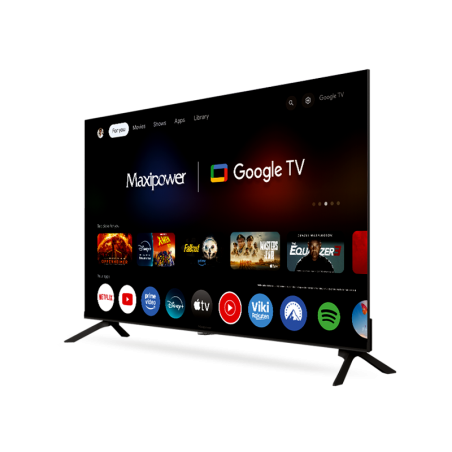 Smart TV QLED 43” Google TV avec WiFi, Bluetooth, Dolby Audio et Commande Vocale