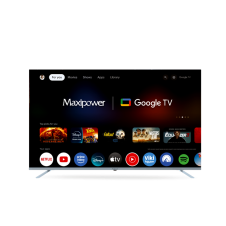 Smart TV QLED 50” Google TV avec WiFi, Bluetooth, Dolby Audio et Commande Vocale –