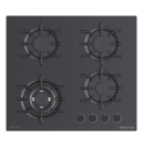 Plaque de cuisson gaz 60 cm – Série IXELIUM Noir – 4 feux Sabaf + Wok